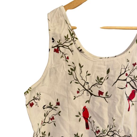 Vermont Country Store 3-Pc Portuguese Flannel Pajama Set Winter Cardinal Large - Picture 11 of 12